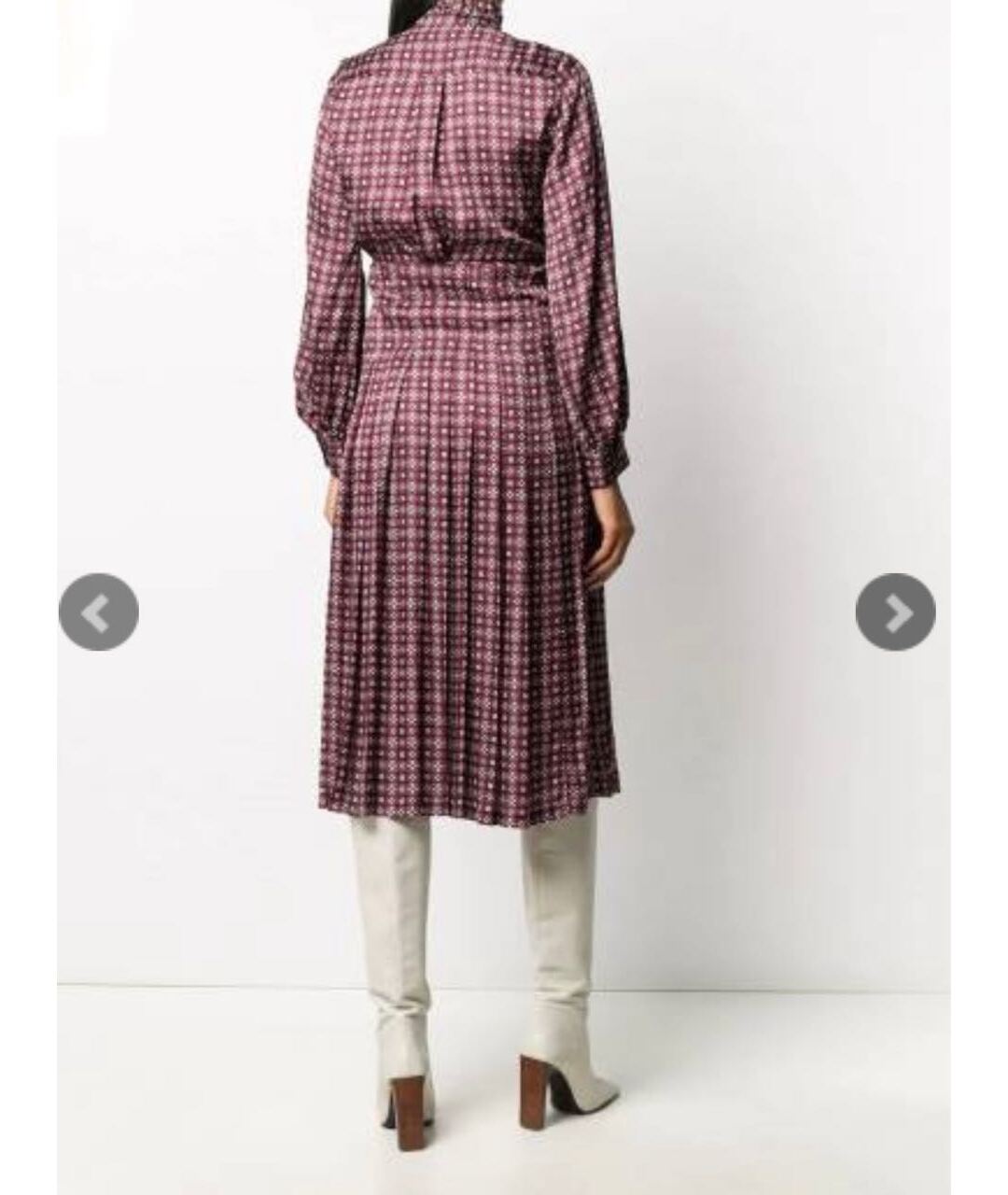 SANDRO Бордовое вискозное повседневное платье, фото 6