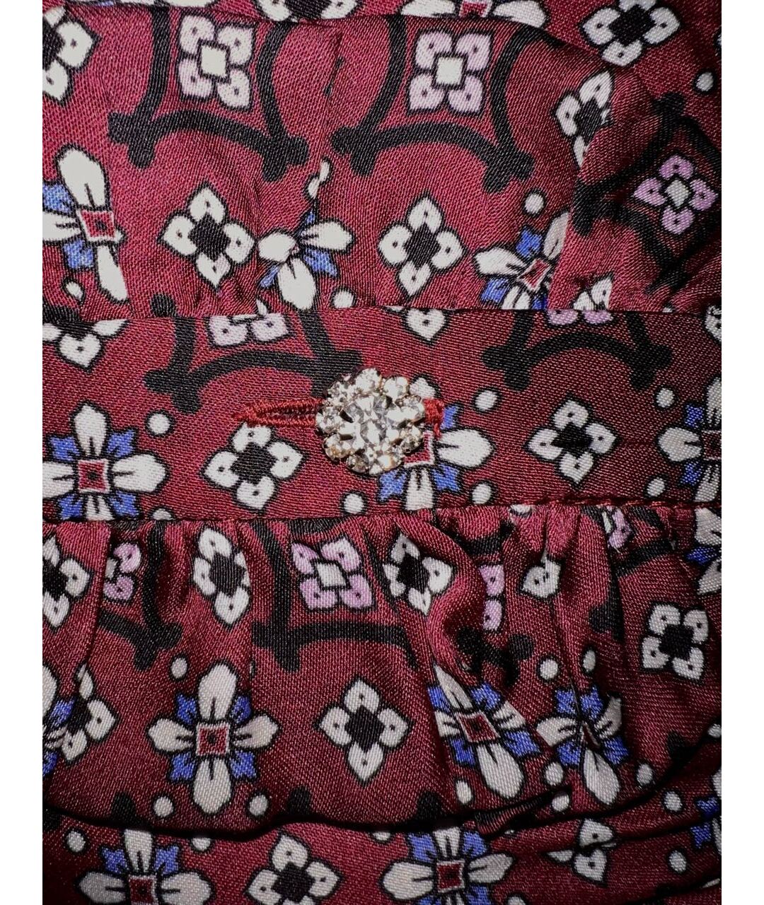 SANDRO Бордовое вискозное повседневное платье, фото 7