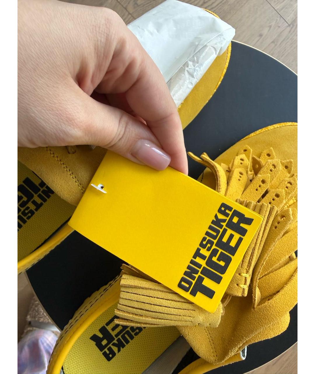 ONITSUKA TIGER Желтые замшевые низкие кроссовки / кеды, фото 6