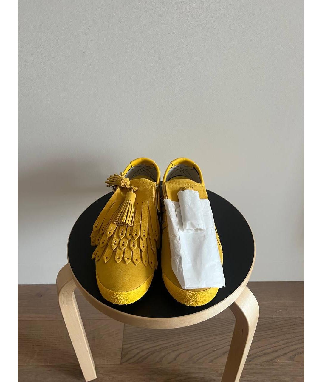 ONITSUKA TIGER Желтые замшевые низкие кроссовки / кеды, фото 3