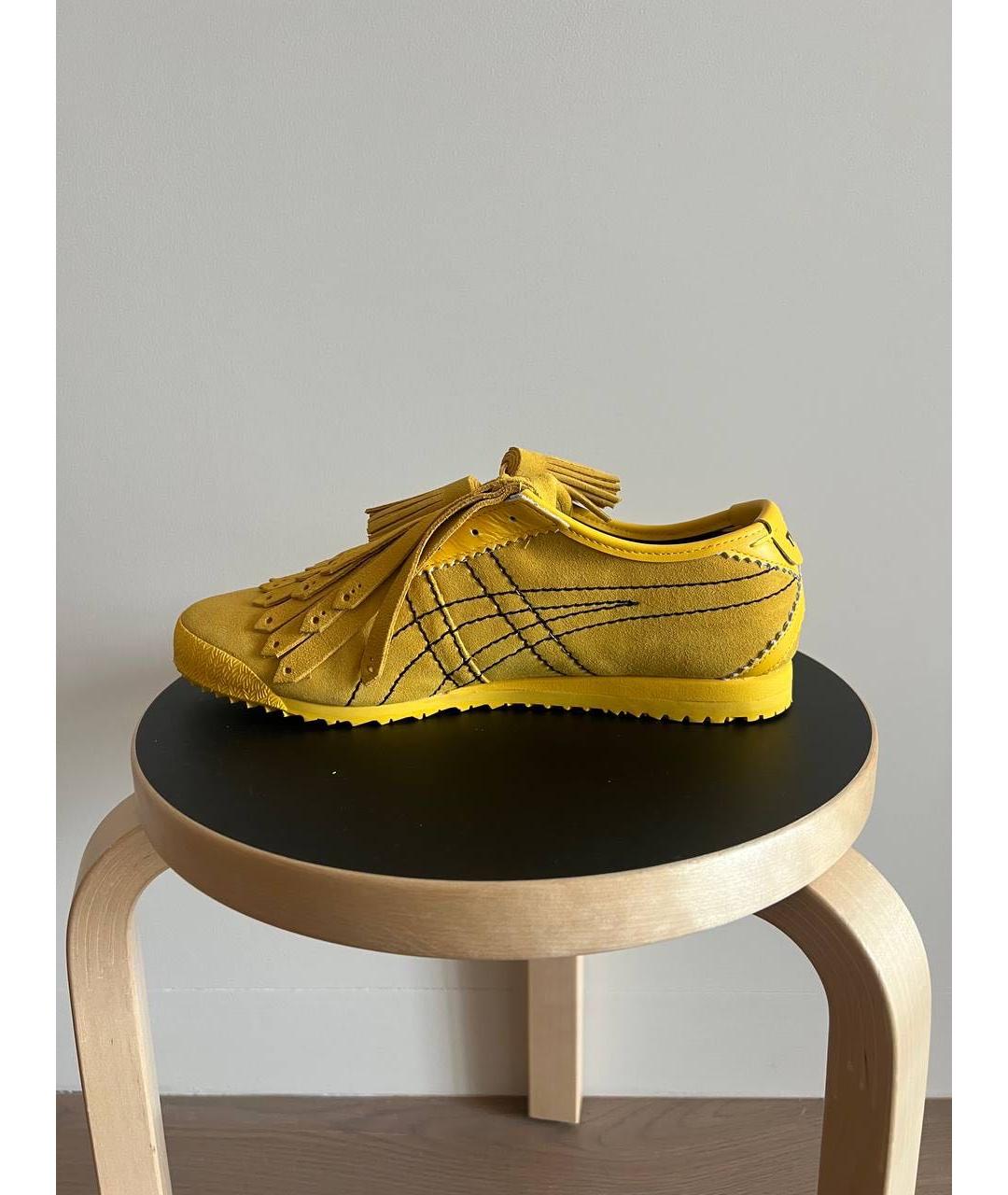 ONITSUKA TIGER Желтые замшевые низкие кроссовки / кеды, фото 5