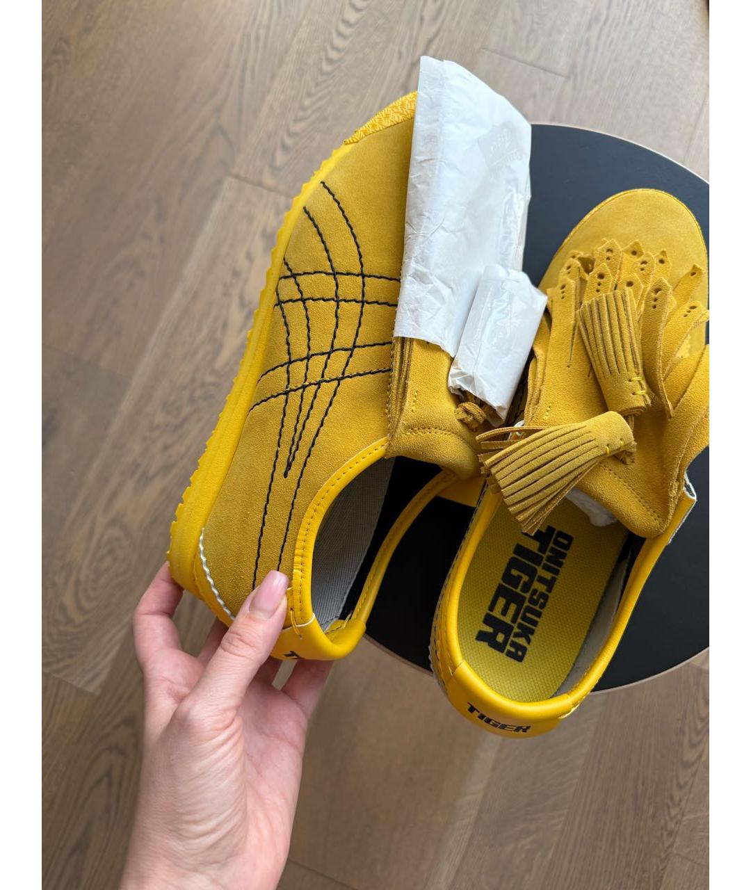 ONITSUKA TIGER Желтые замшевые низкие кроссовки / кеды, фото 2