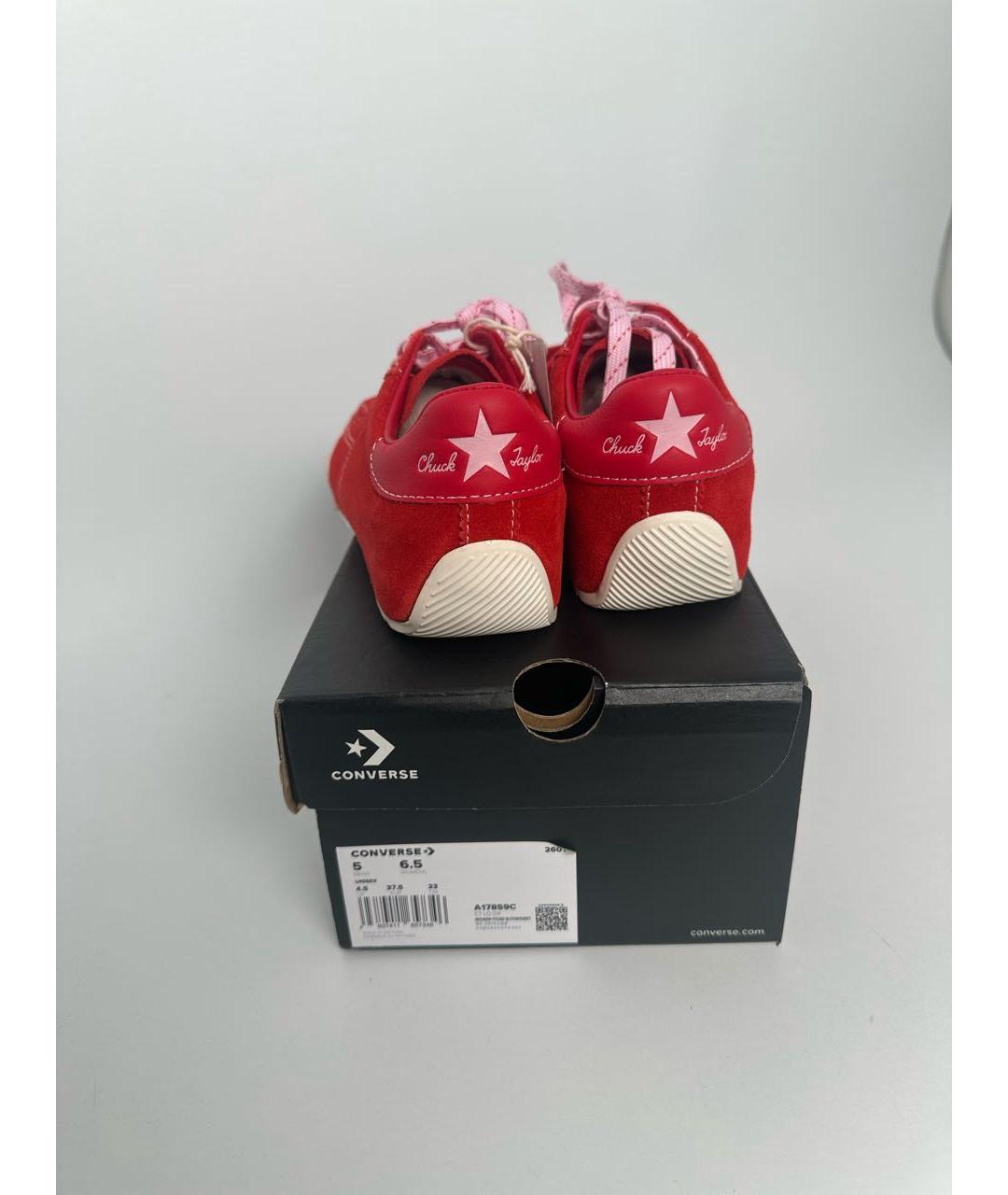CONVERSE Красные замшевые кеды, фото 4