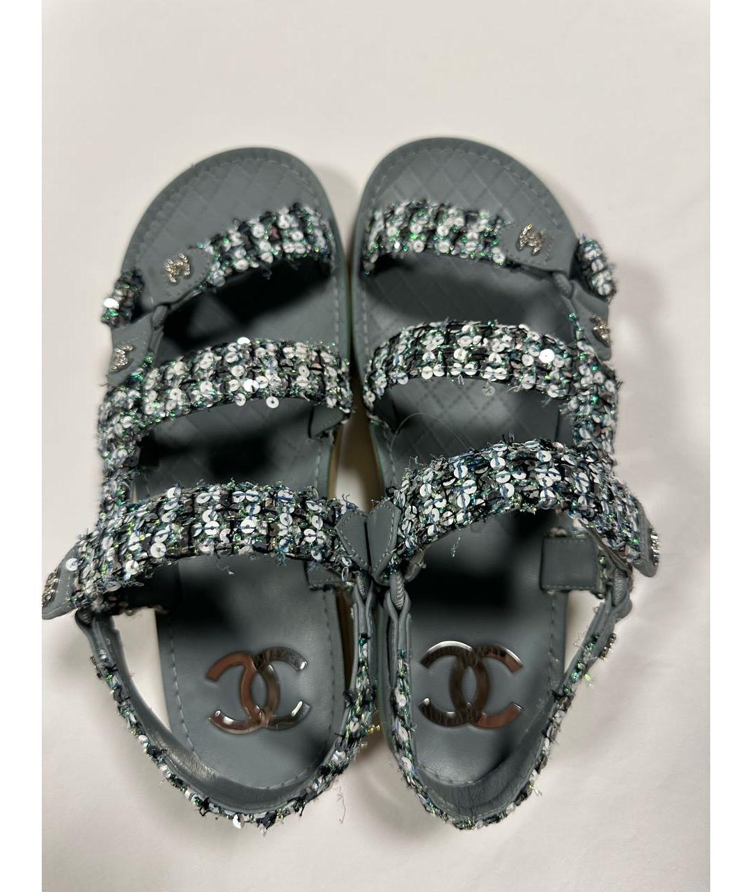 CHANEL Голубые сандалии, фото 3