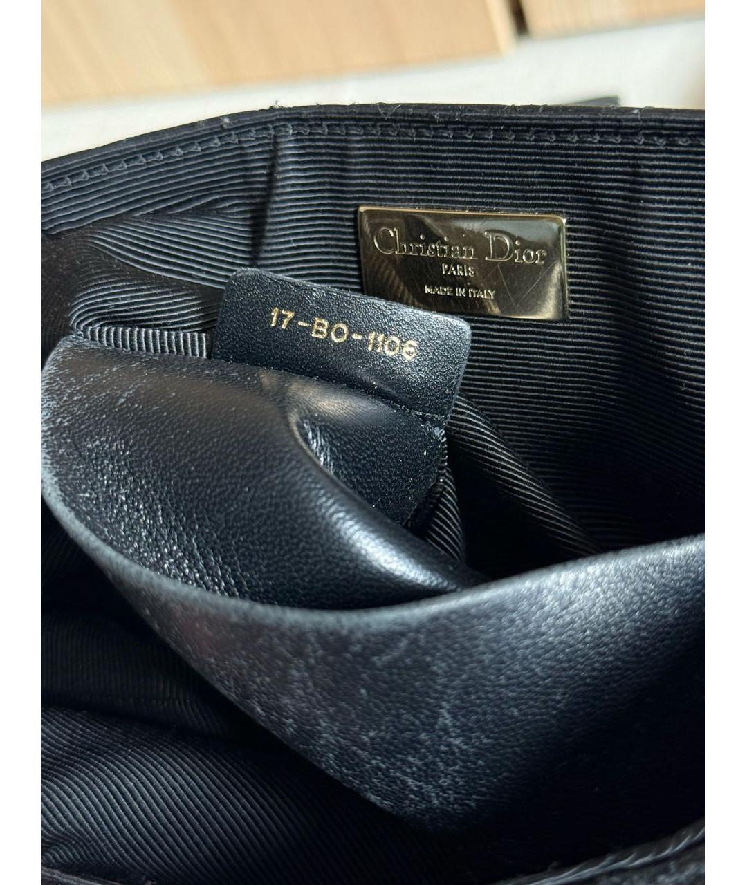 CHRISTIAN DIOR Черный кожаный рюкзак, фото 8