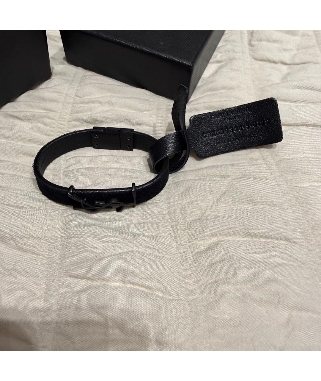 SAINT LAURENT Черный браслет, фото 5