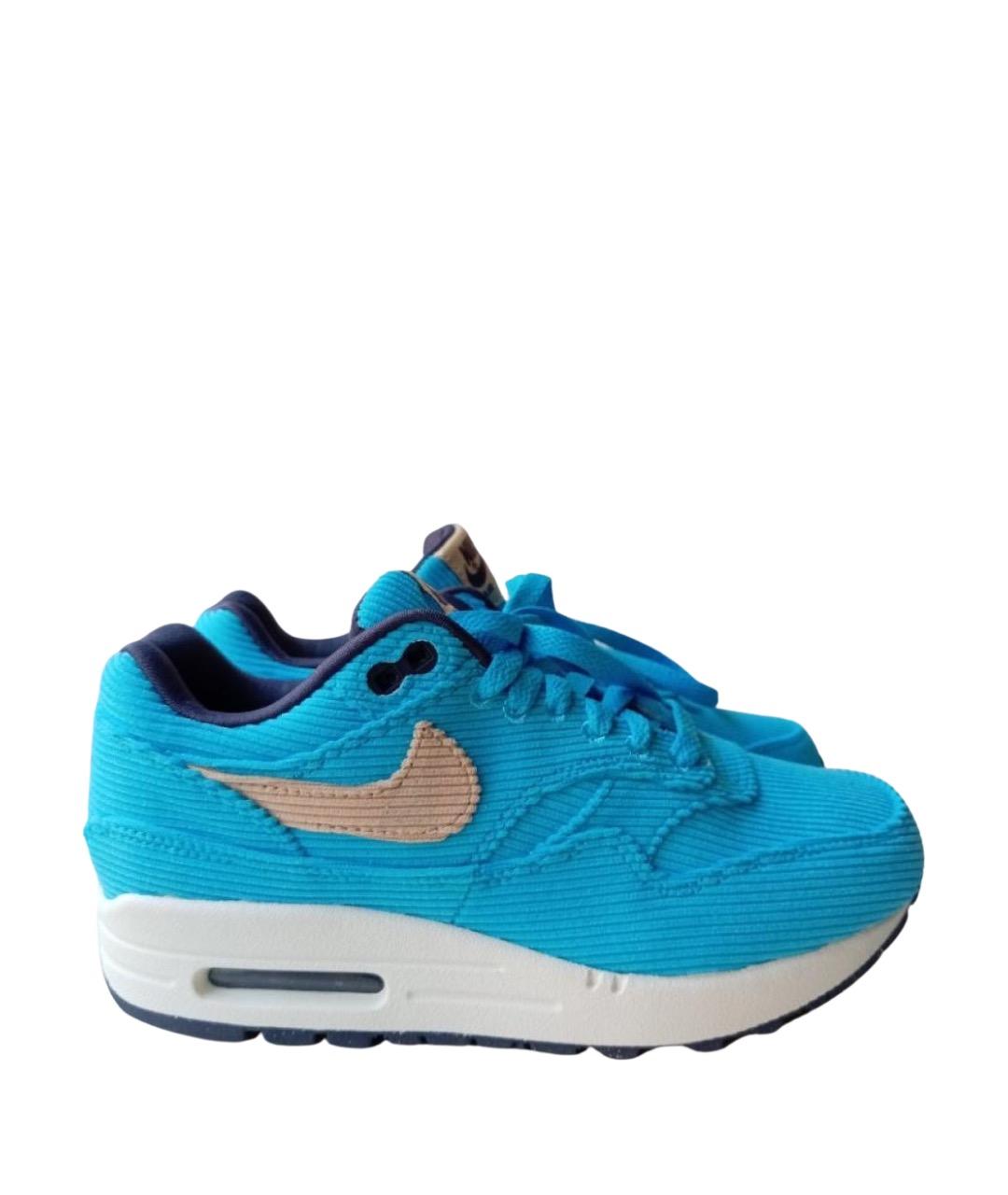 NIKE Бирюзовые текстильные кроссовки, фото 1