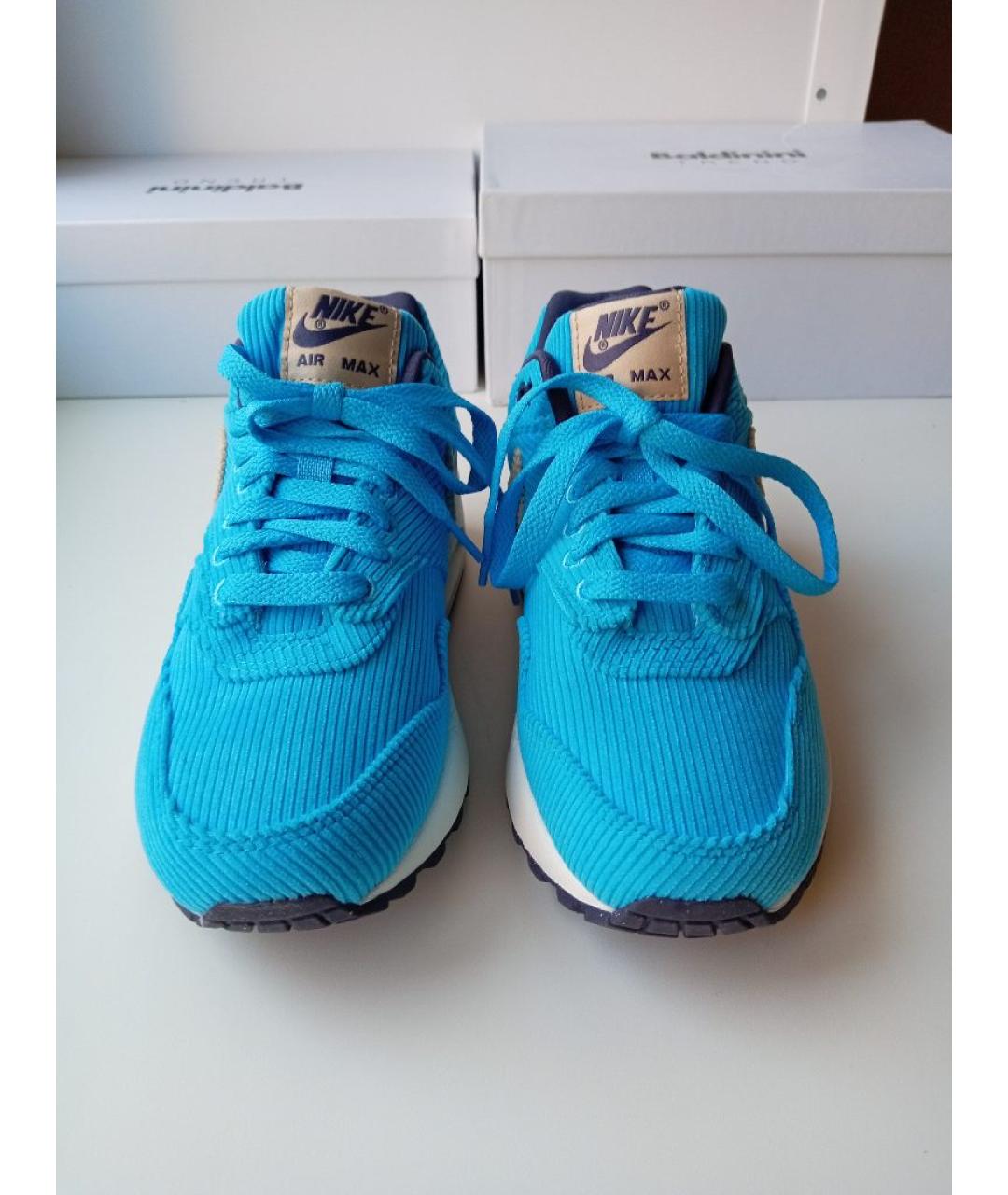 NIKE Бирюзовые текстильные кроссовки, фото 2