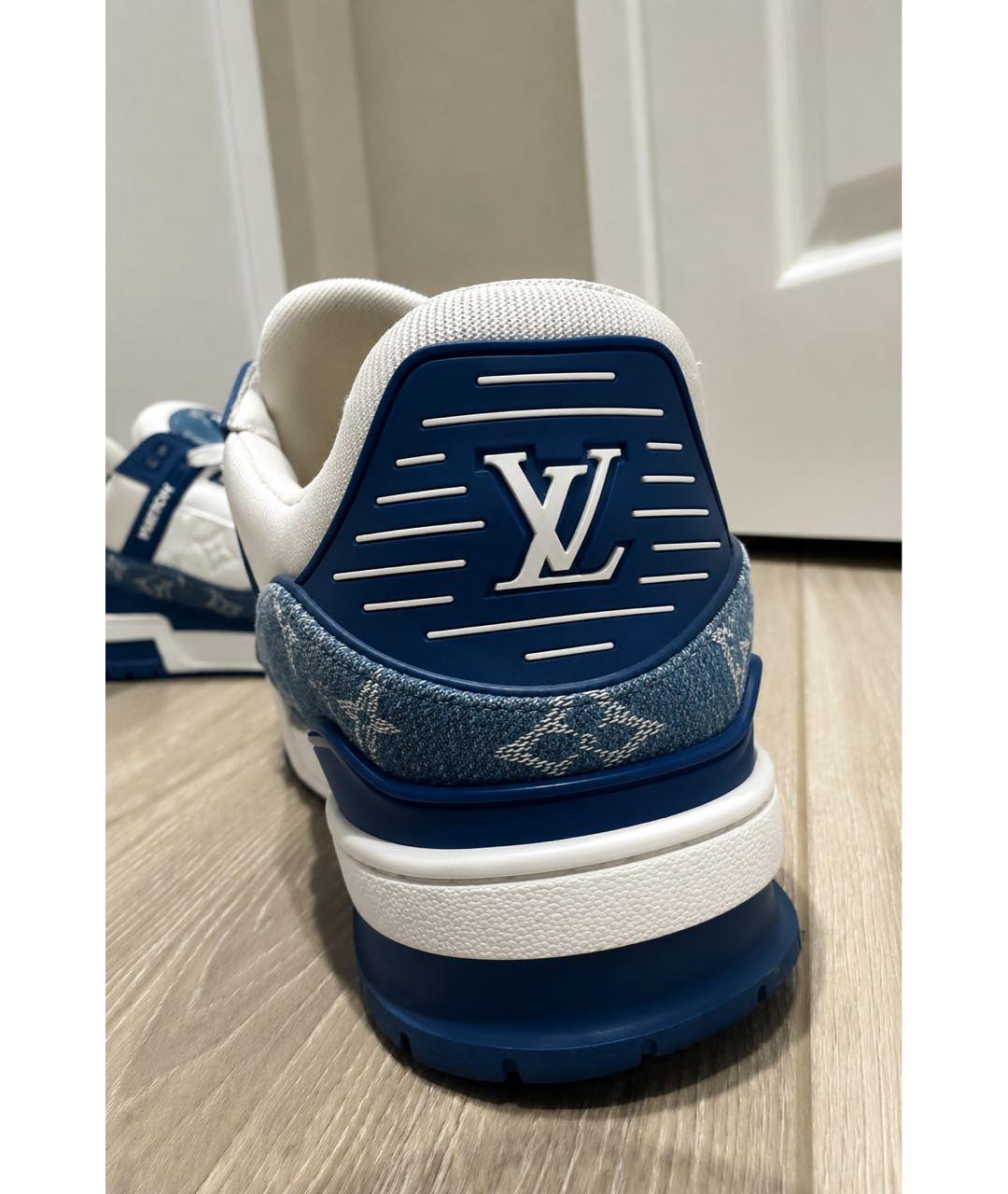 LOUIS VUITTON Голубые низкие кроссовки / кеды, фото 4