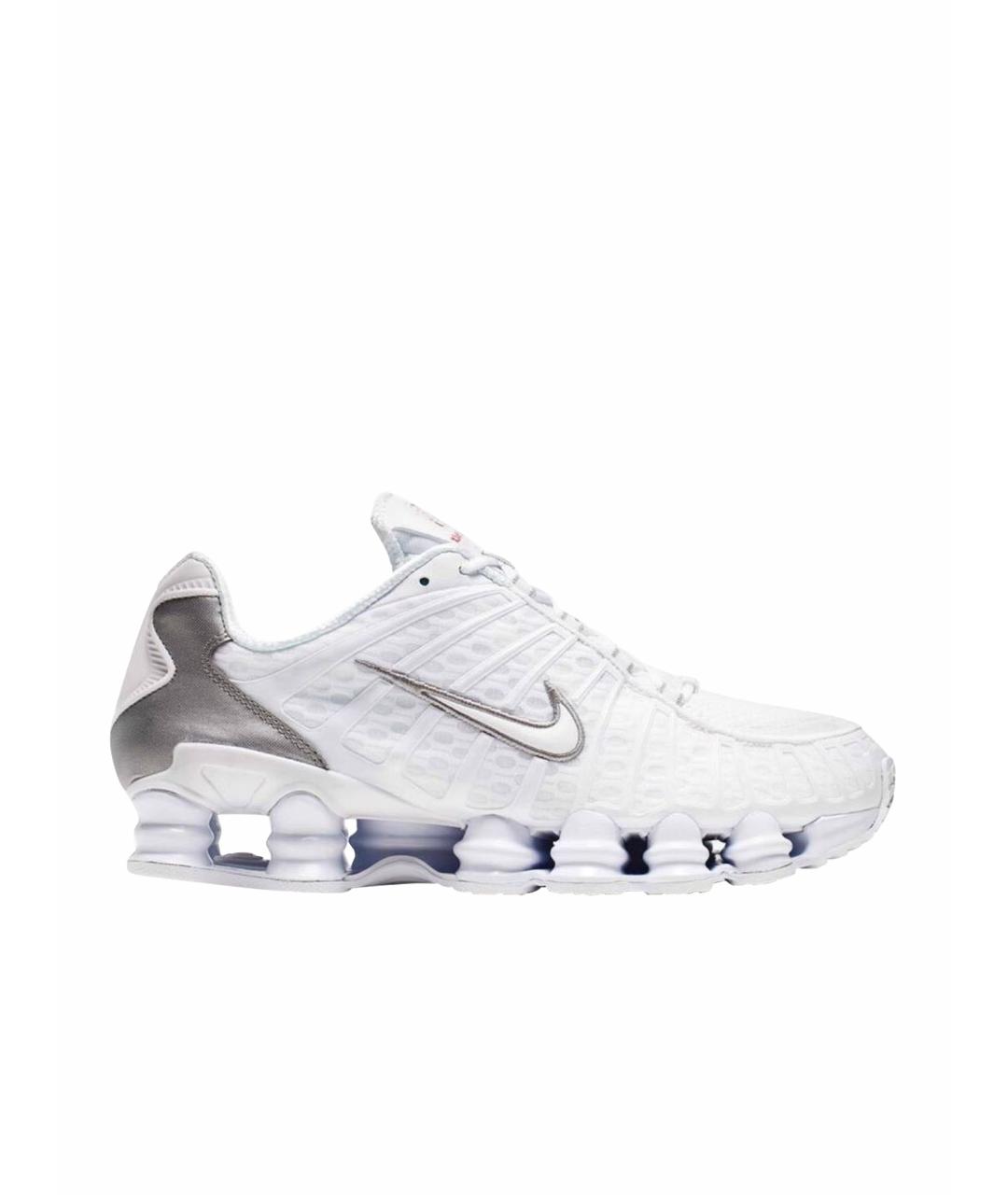 NIKE Белые текстильные низкие кроссовки / кеды, фото 1