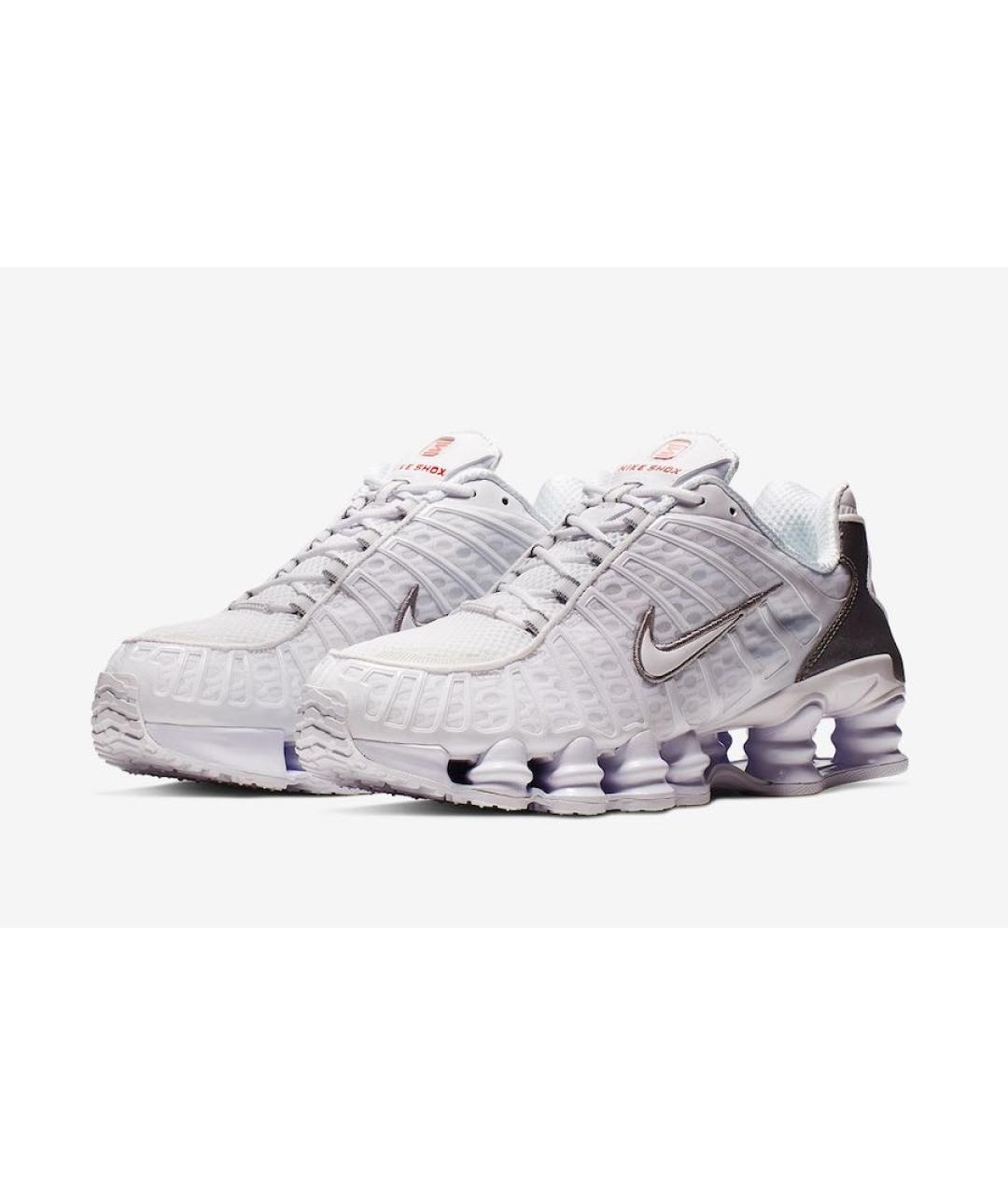 NIKE Белые текстильные низкие кроссовки / кеды, фото 2
