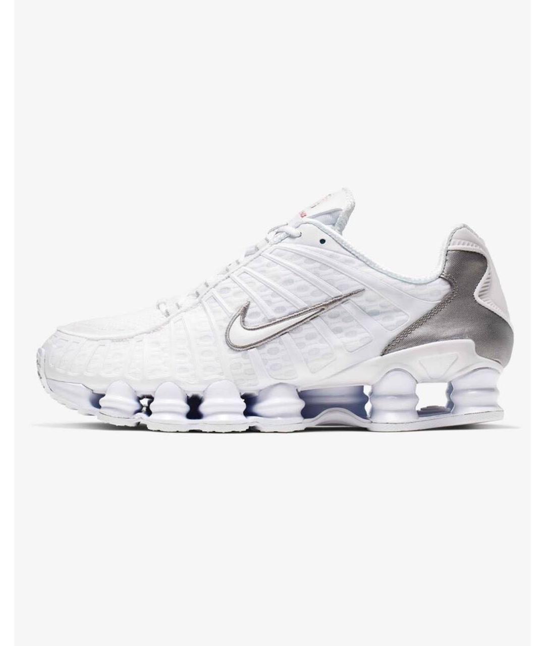 NIKE Белые текстильные низкие кроссовки / кеды, фото 5