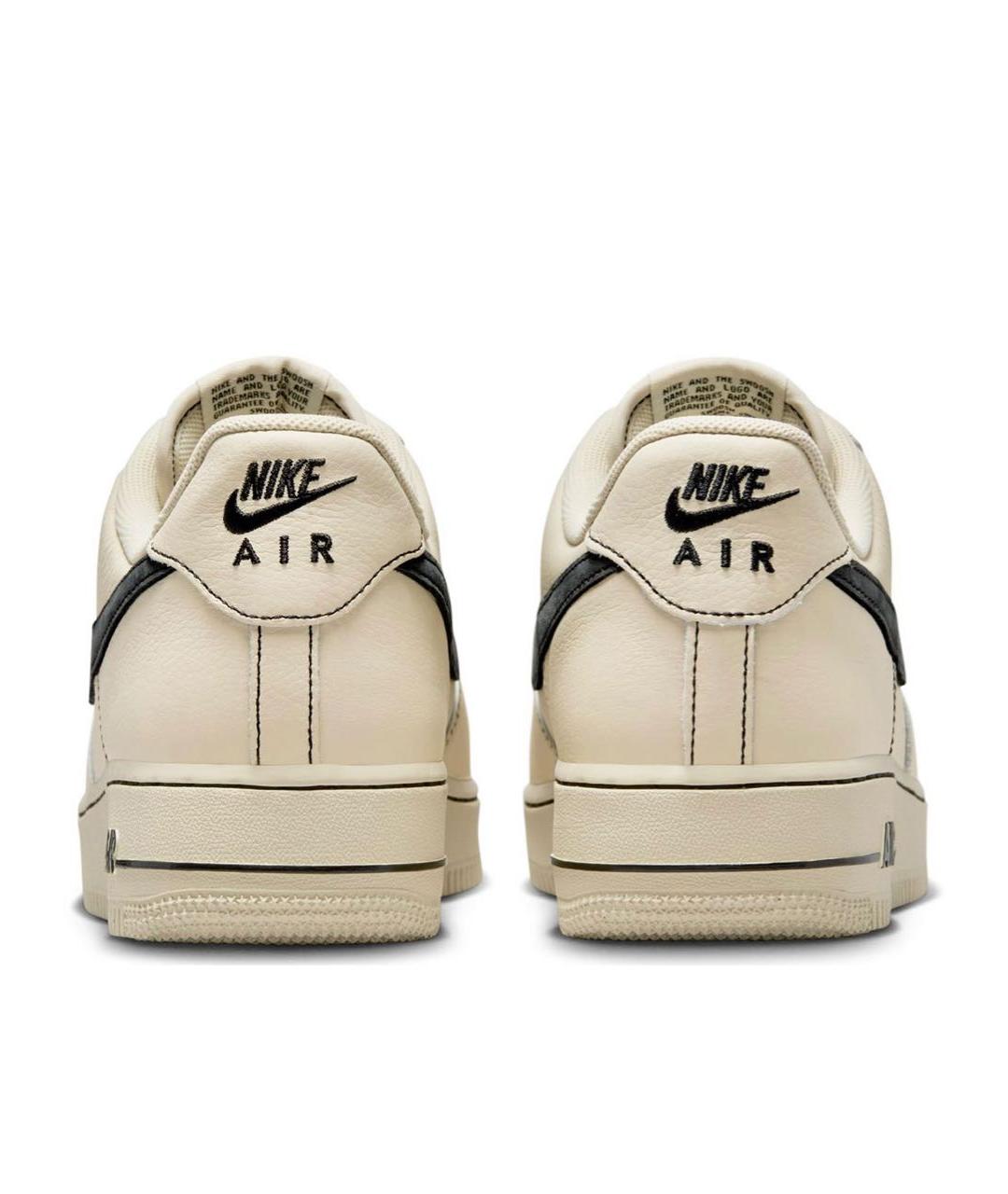 NIKE Бежевые кожаные низкие кроссовки / кеды, фото 4