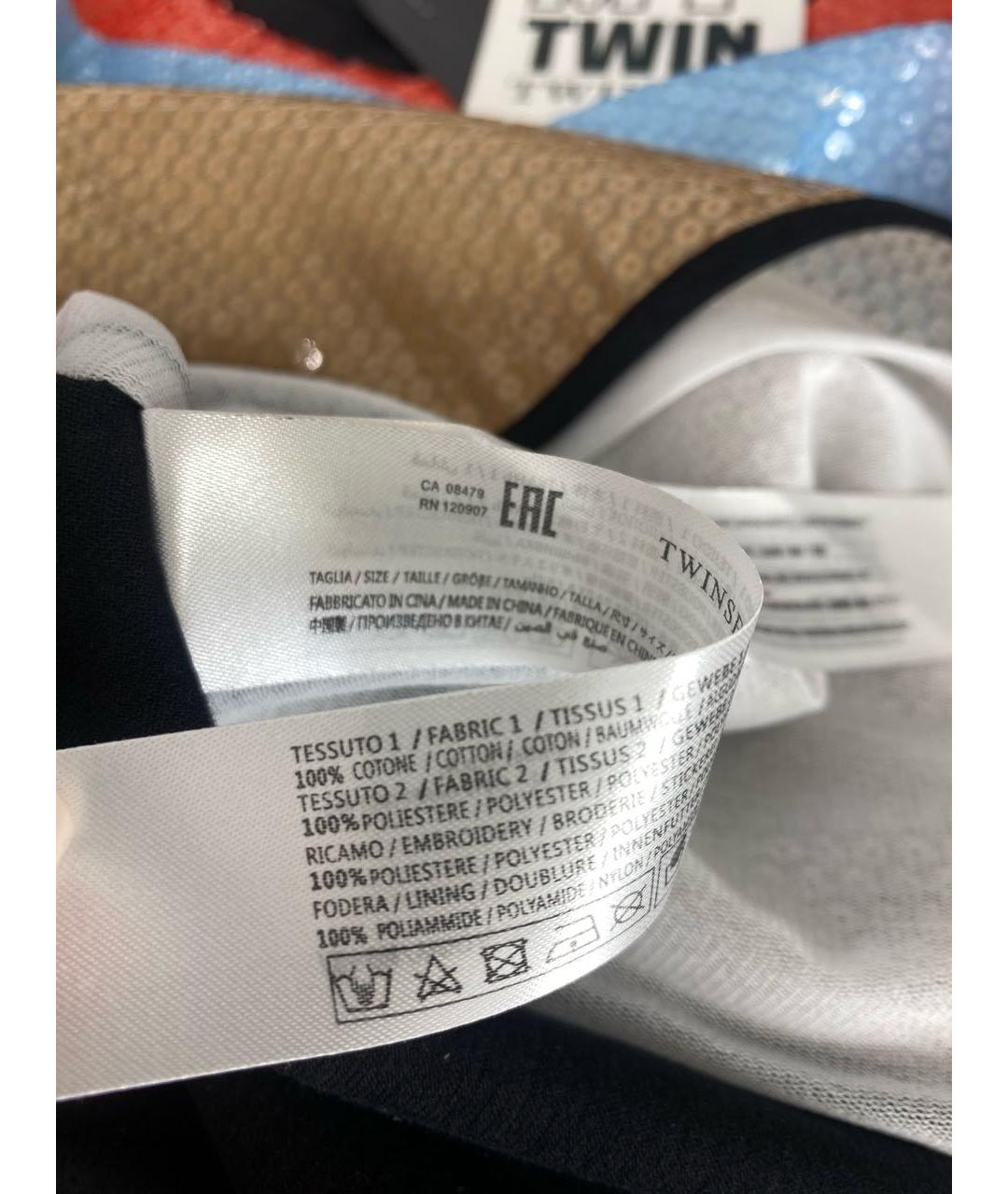 TWIN-SET Мульти хлопковая футболка, фото 7