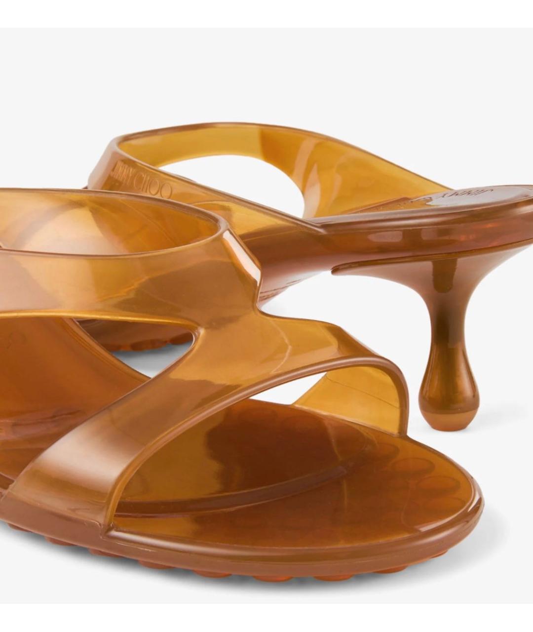 JIMMY CHOO Горчичные мюли, фото 5
