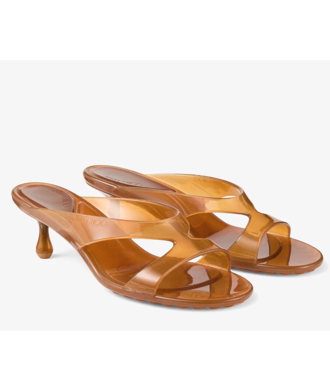 JIMMY CHOO Горчичные мюли, фото 4