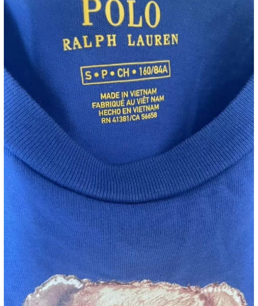 RALPH LAUREN PURPLE LABEL Синий хлопковый детская футболка / топ, фото 3