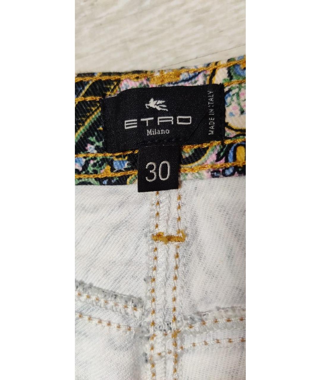 ETRO Мульти хлопко-эластановые джинсы слим, фото 6