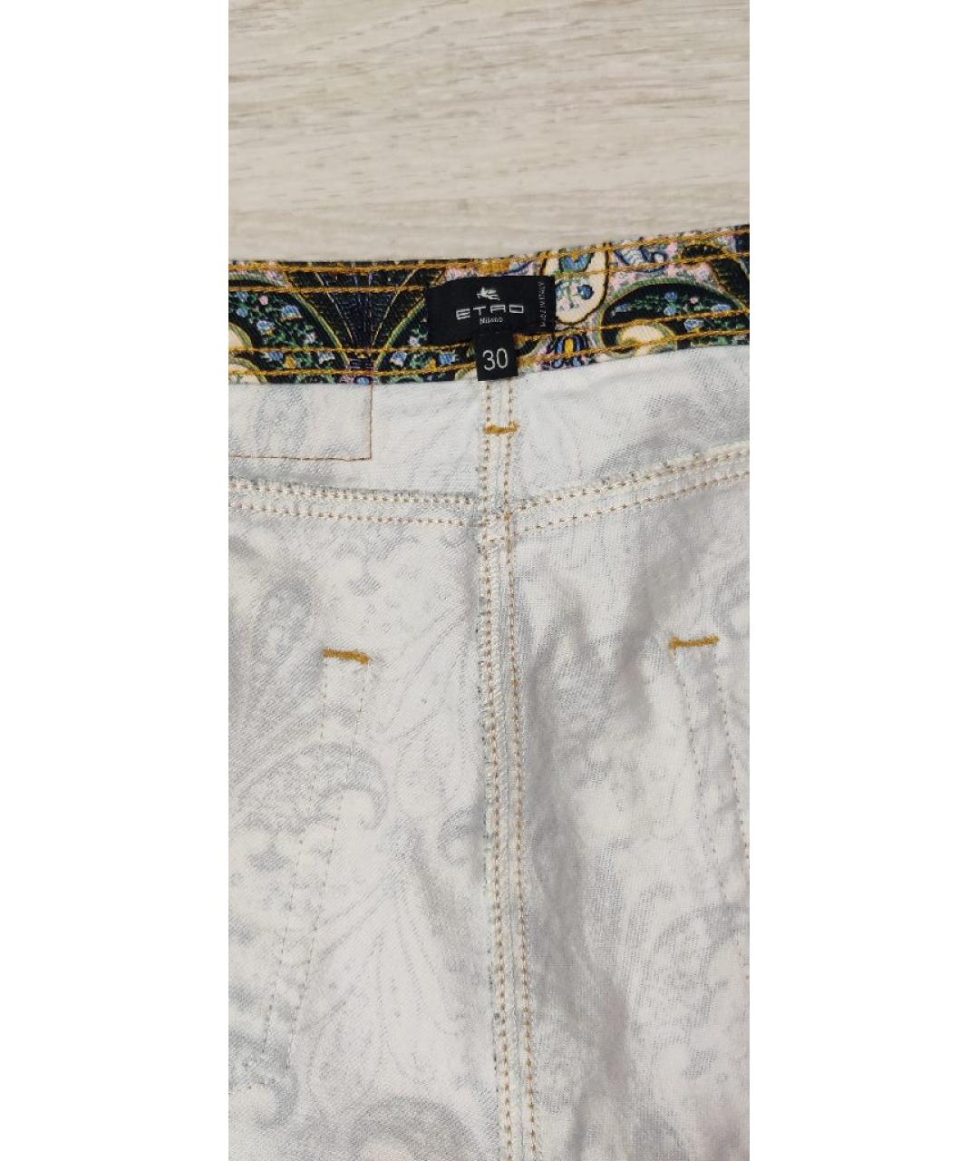 ETRO Мульти хлопко-эластановые джинсы слим, фото 3