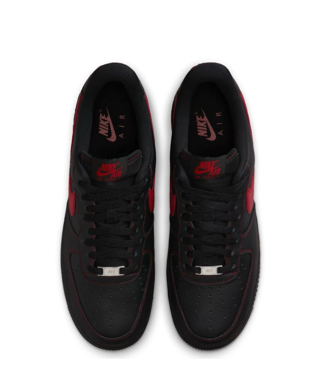 NIKE Черные кожаные низкие кроссовки / кеды, фото 3