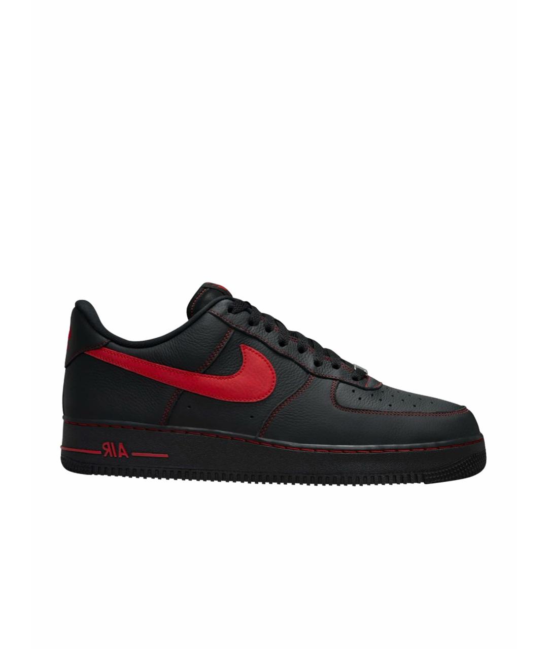NIKE Черные кожаные низкие кроссовки / кеды, фото 1