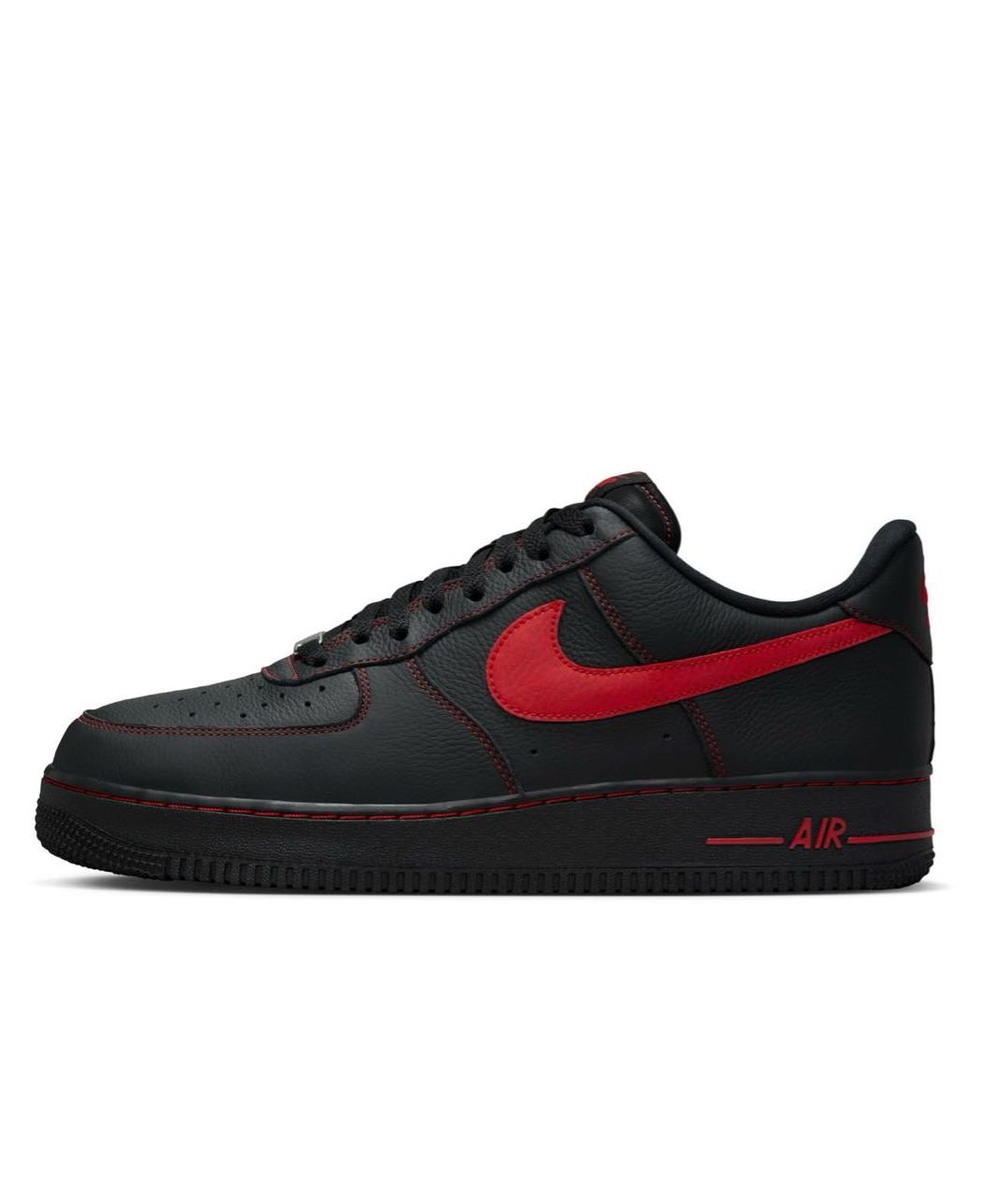 NIKE Черные кожаные низкие кроссовки / кеды, фото 5