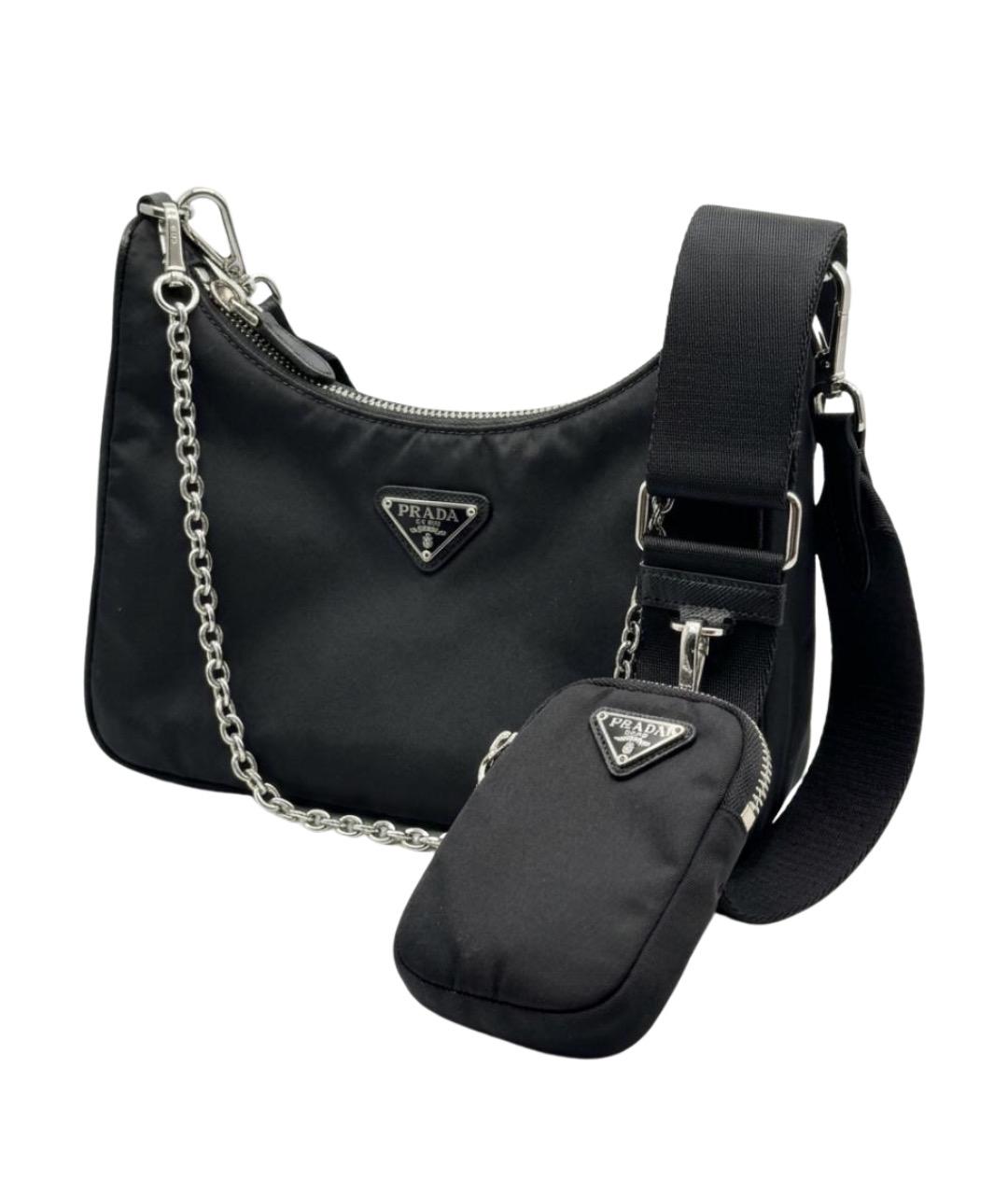 PRADA Черная нейлоновая сумка через плечо, фото 1