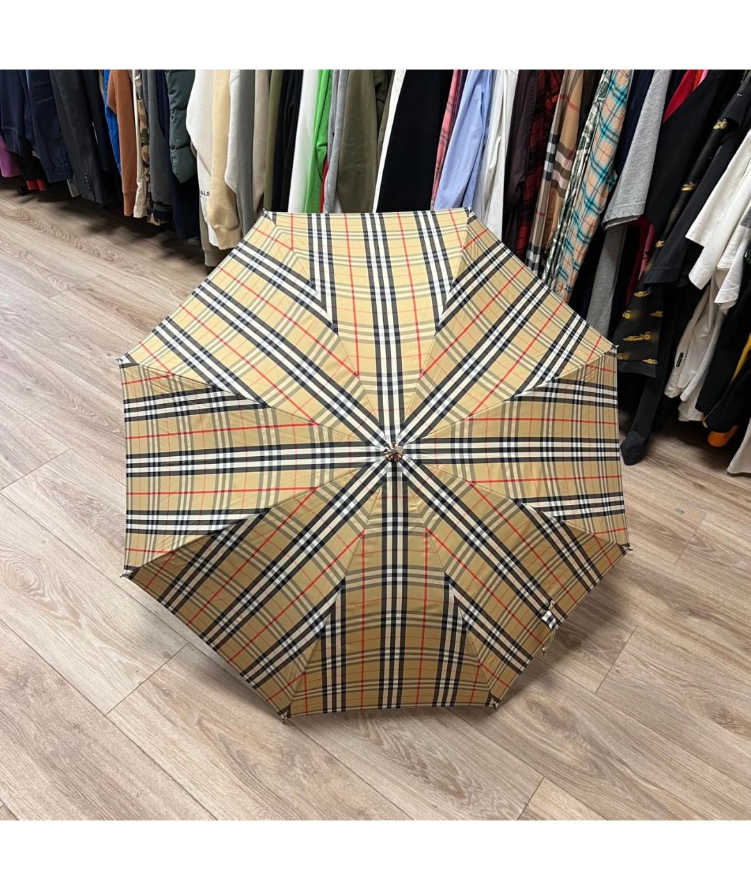BURBERRY Бежевый зонт, фото 9