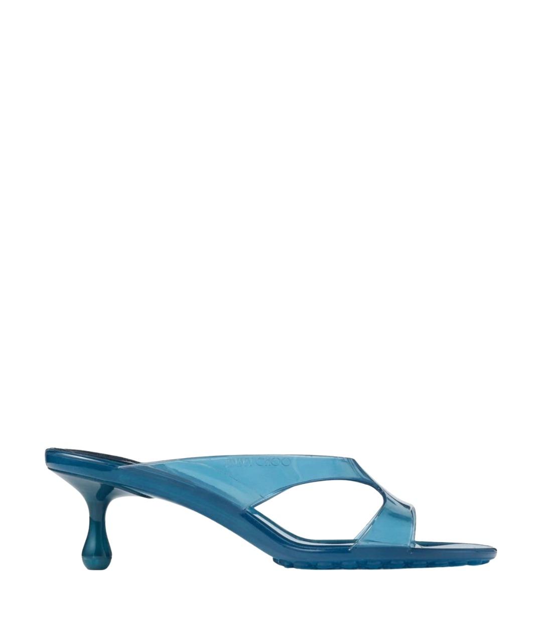 JIMMY CHOO Темно-синие мюли, фото 1