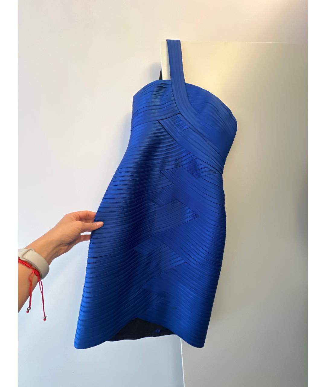 BCBG MAXAZRIA Синее полиэстеровое вечернее платье, фото 4