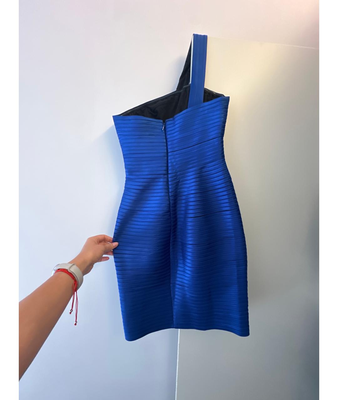 BCBG MAXAZRIA Синее полиэстеровое вечернее платье, фото 2