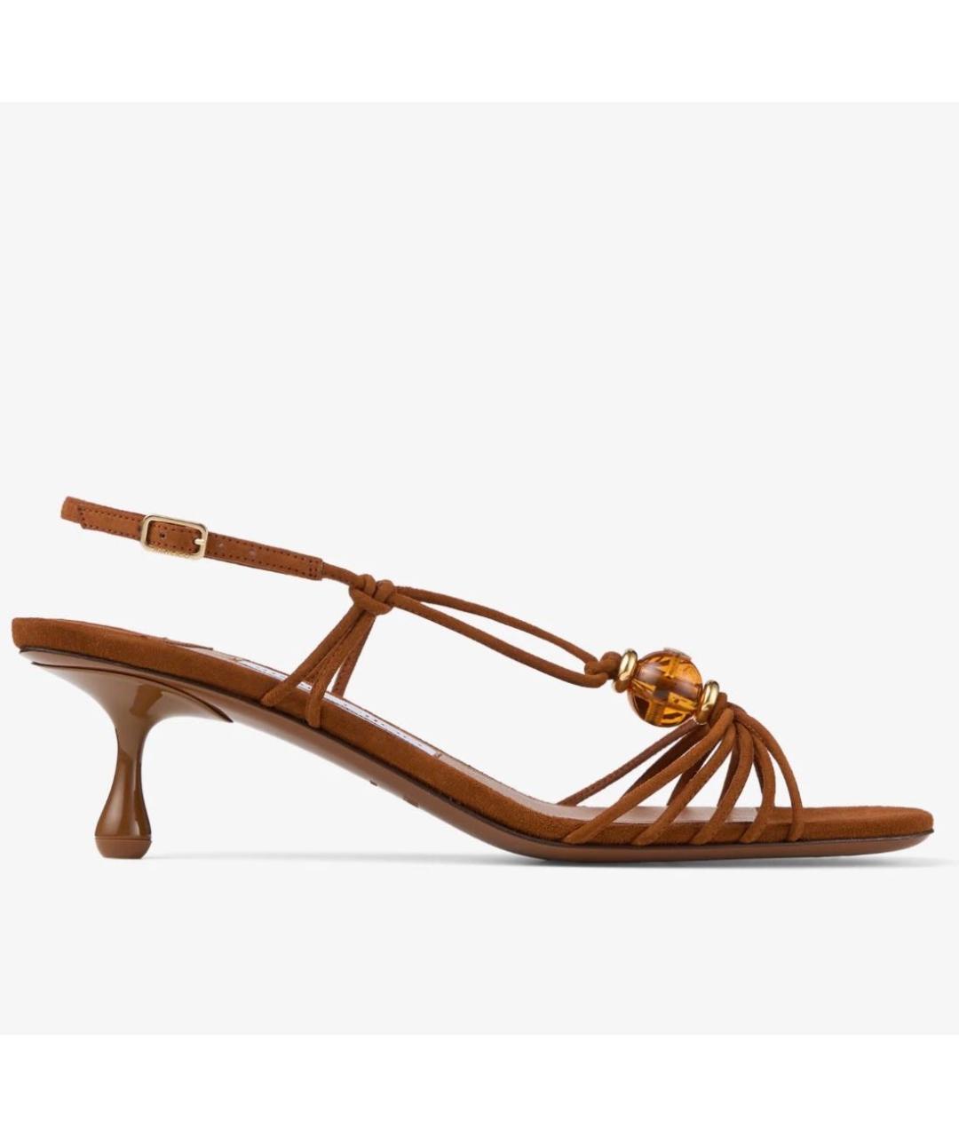 JIMMY CHOO Коричневые сандалии, фото 7