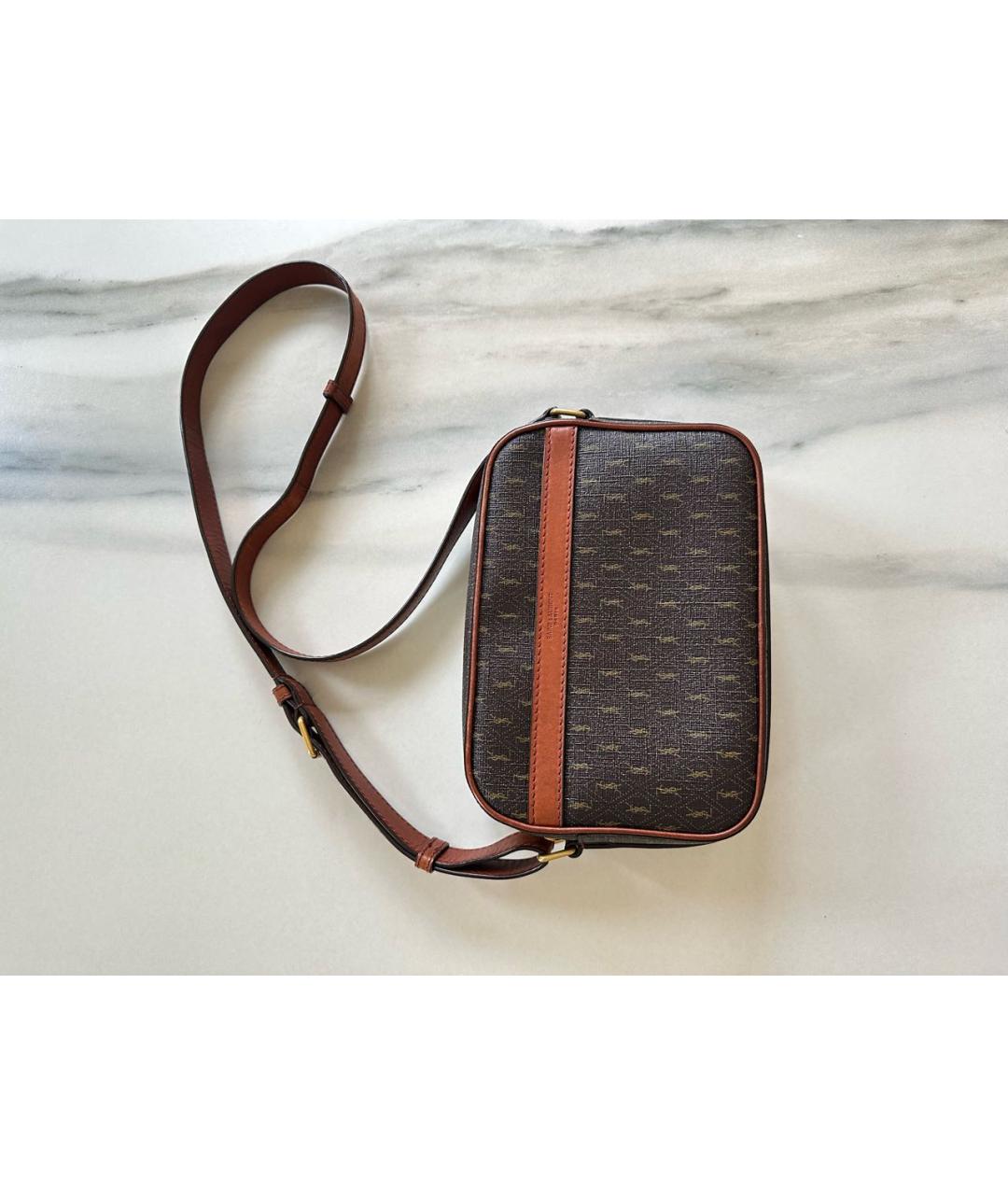 SAINT LAURENT Коричневая сумка на плечо, фото 3