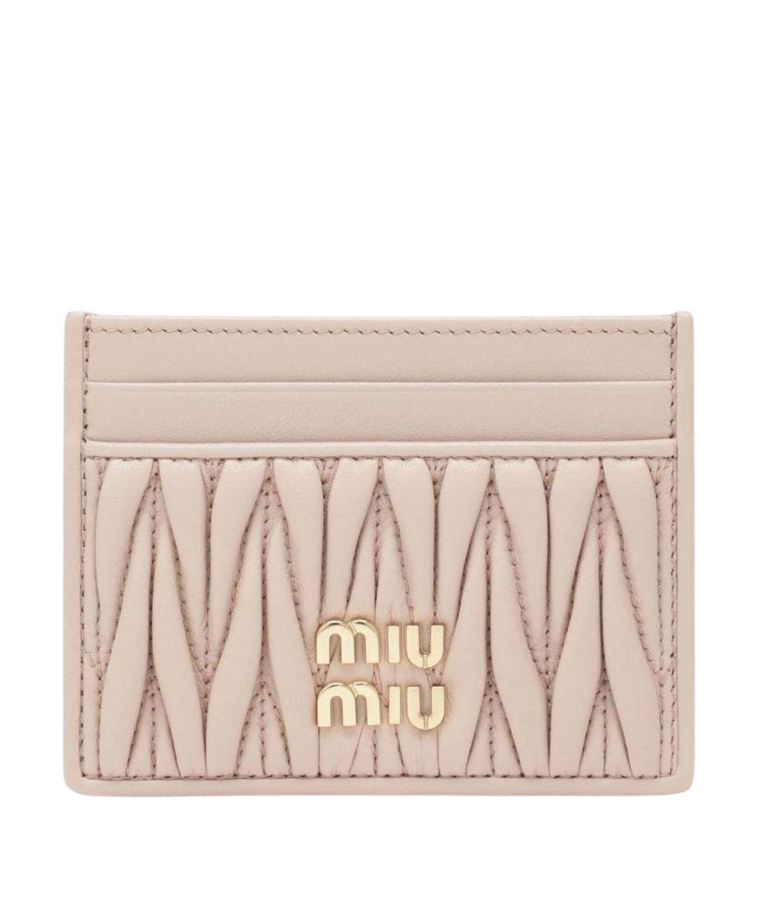MIU MIU Розовый кожаный кардхолдер, фото 1