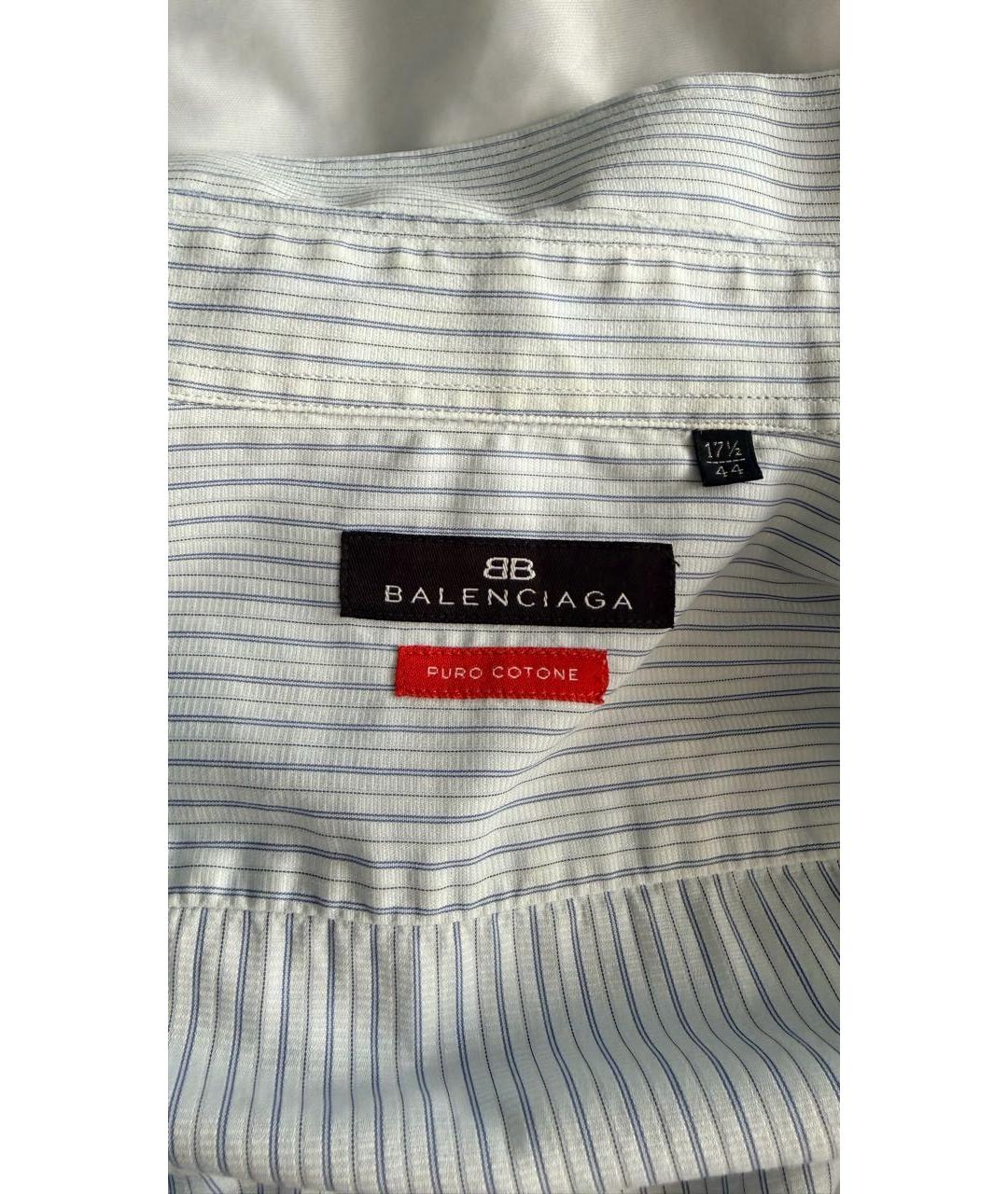 BALENCIAGA Белая хлопковая классическая рубашка, фото 8