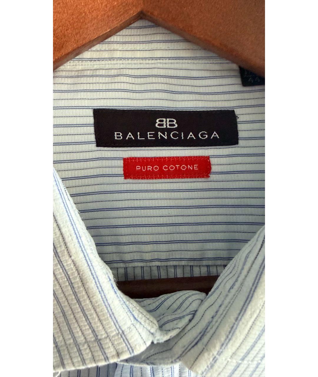 BALENCIAGA Белая хлопковая классическая рубашка, фото 3