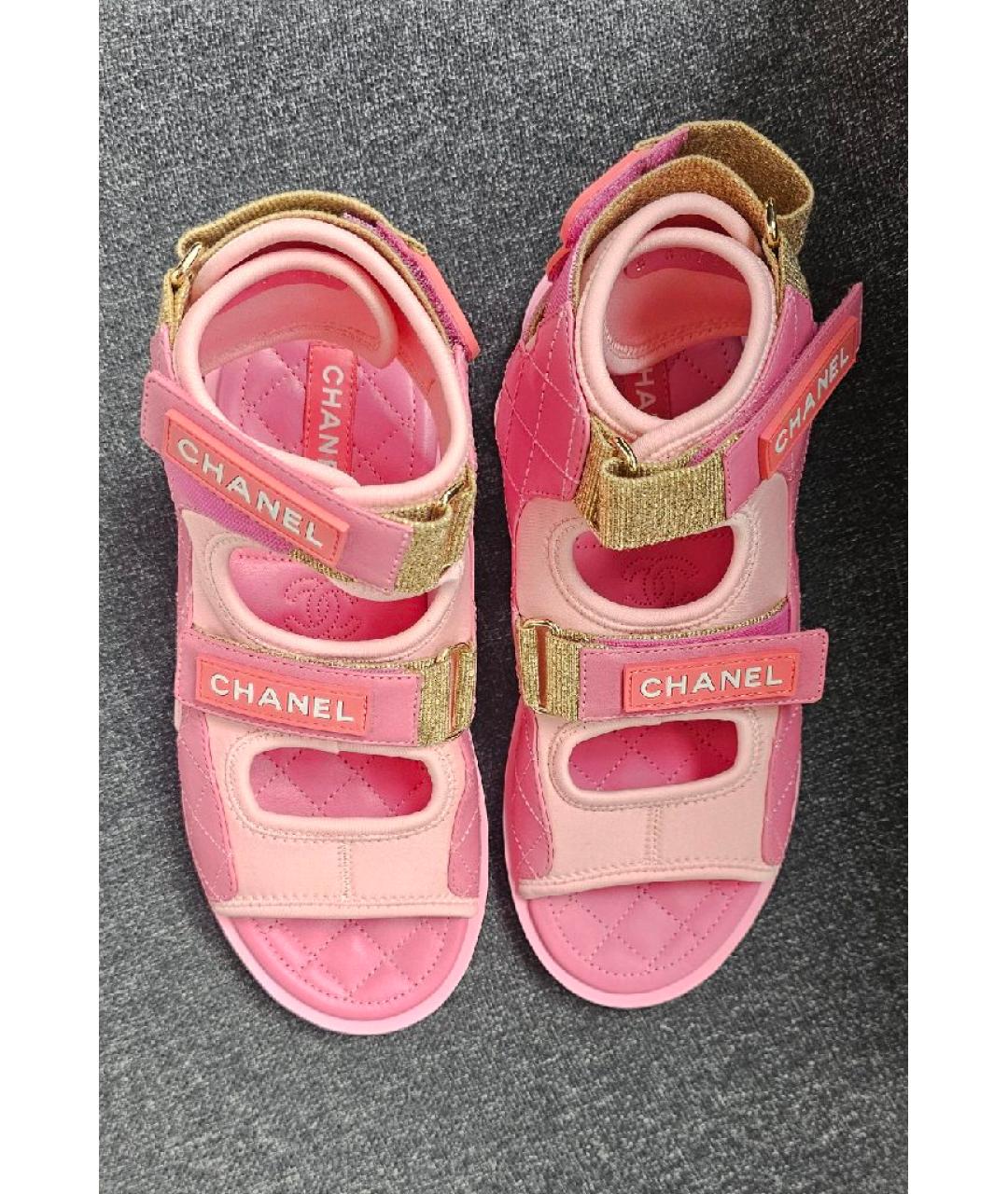 CHANEL Розовые сандалии, фото 3