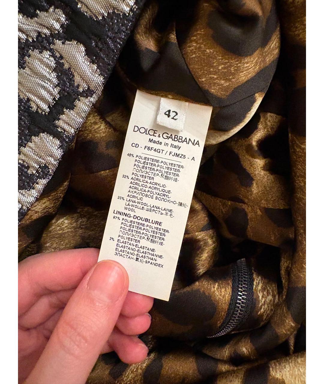 DOLCE&GABBANA Черное полиуретановое вечернее платье, фото 3