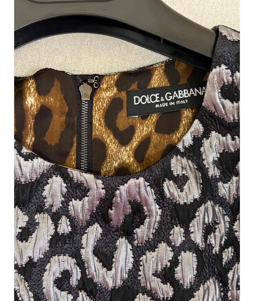 DOLCE&GABBANA Черное полиуретановое вечернее платье, фото 2