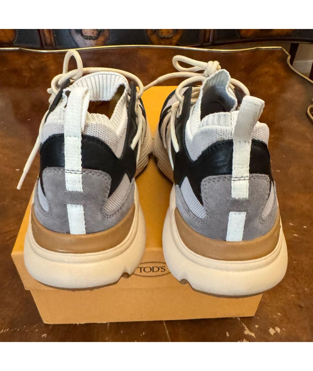 TOD'S Бежевые кроссовки, фото 8