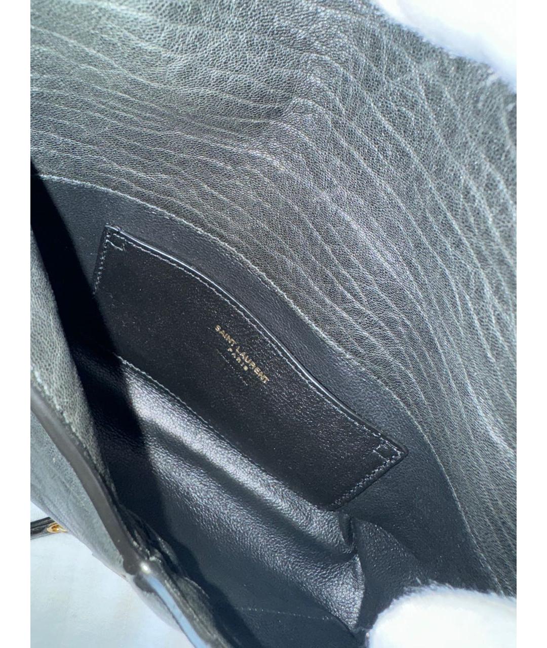SAINT LAURENT Черная кожаная сумка через плечо, фото 4