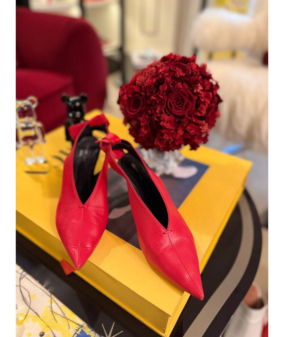 CELINE Коралловые кожаные туфли, фото 2