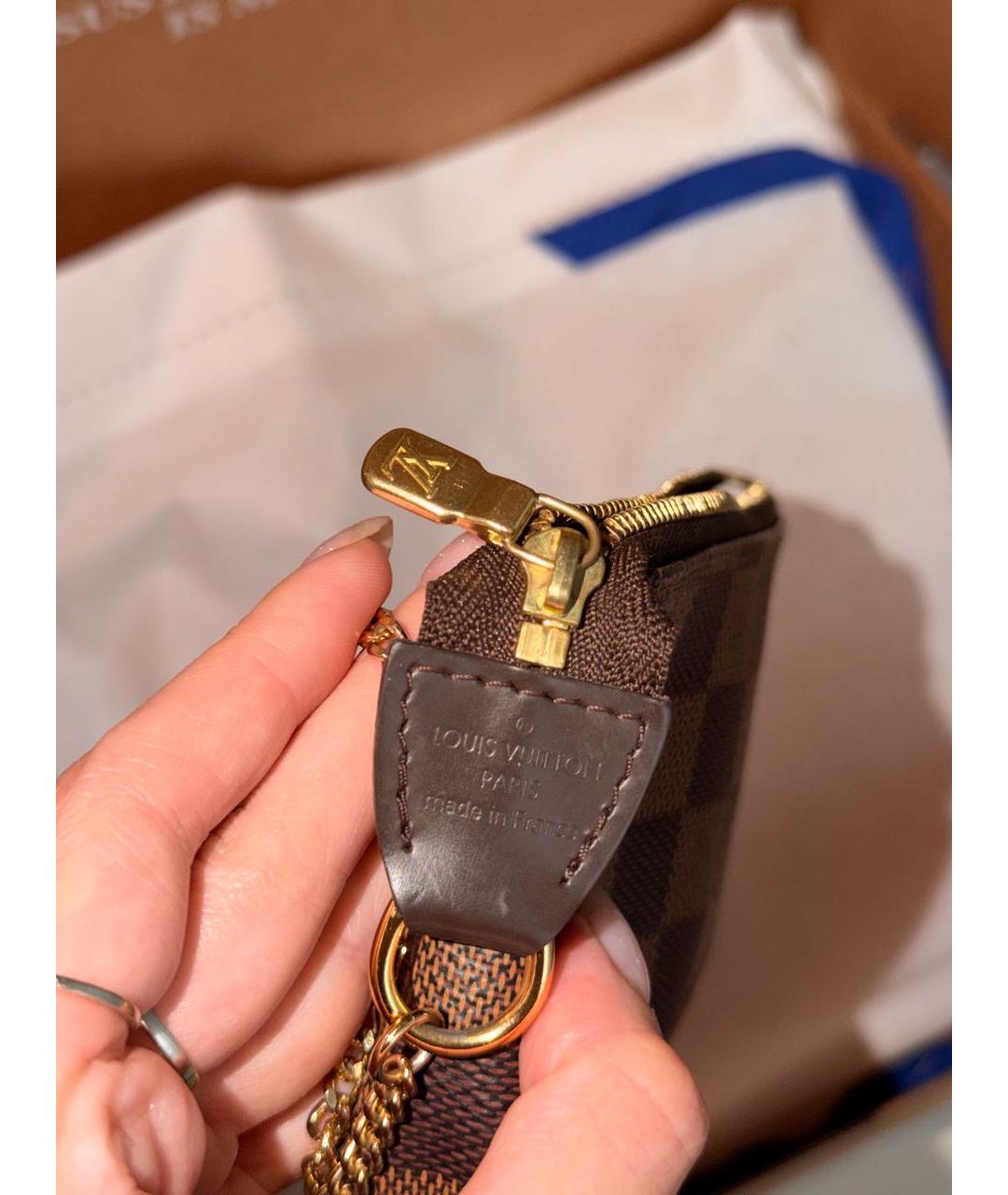 LOUIS VUITTON Коричневая сумка с короткими ручками, фото 3