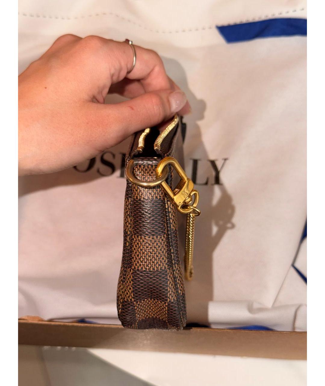 LOUIS VUITTON Коричневая сумка с короткими ручками, фото 5