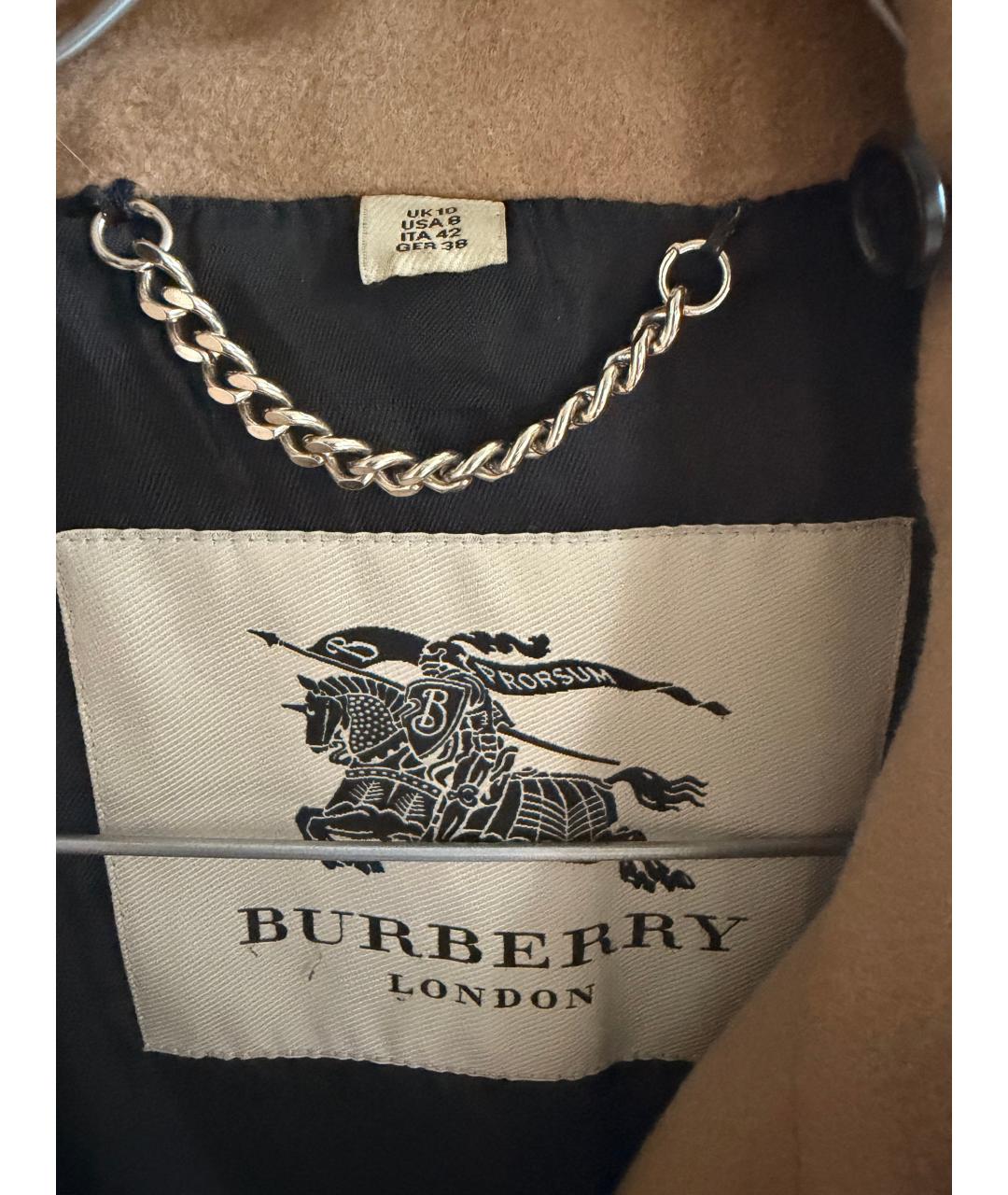 BURBERRY Бежевое шерстяное пальто, фото 3
