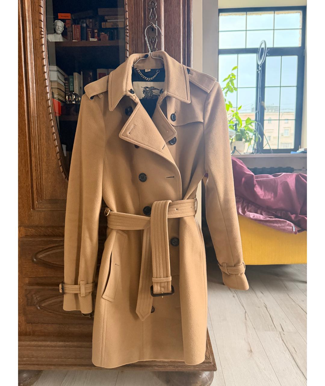 BURBERRY Бежевое шерстяное пальто, фото 9