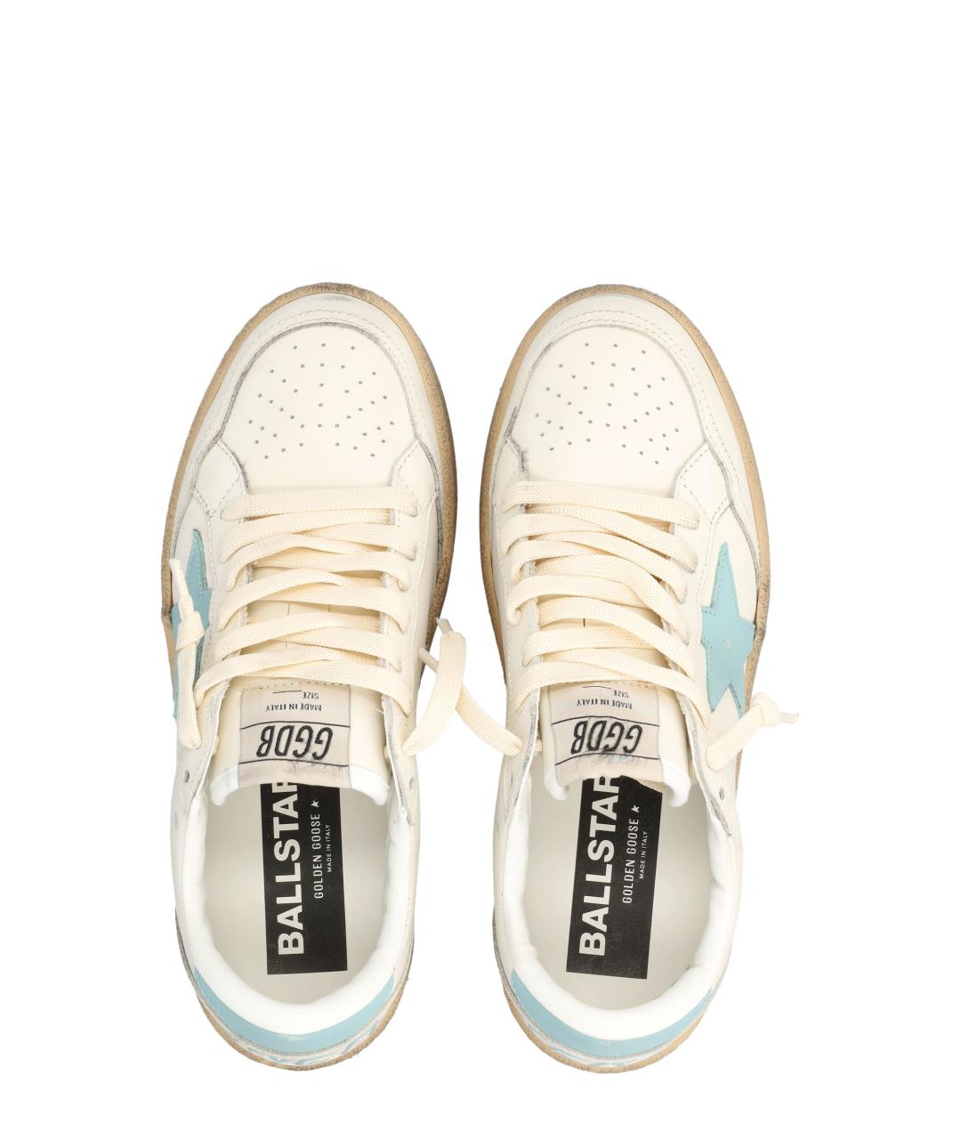 GOLDEN GOOSE Белые кожаные кеды, фото 2