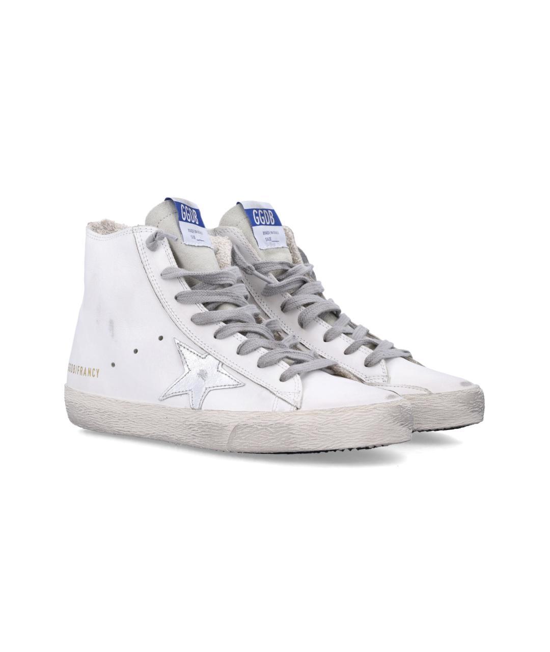 GOLDEN GOOSE Белые кожаные кеды, фото 3