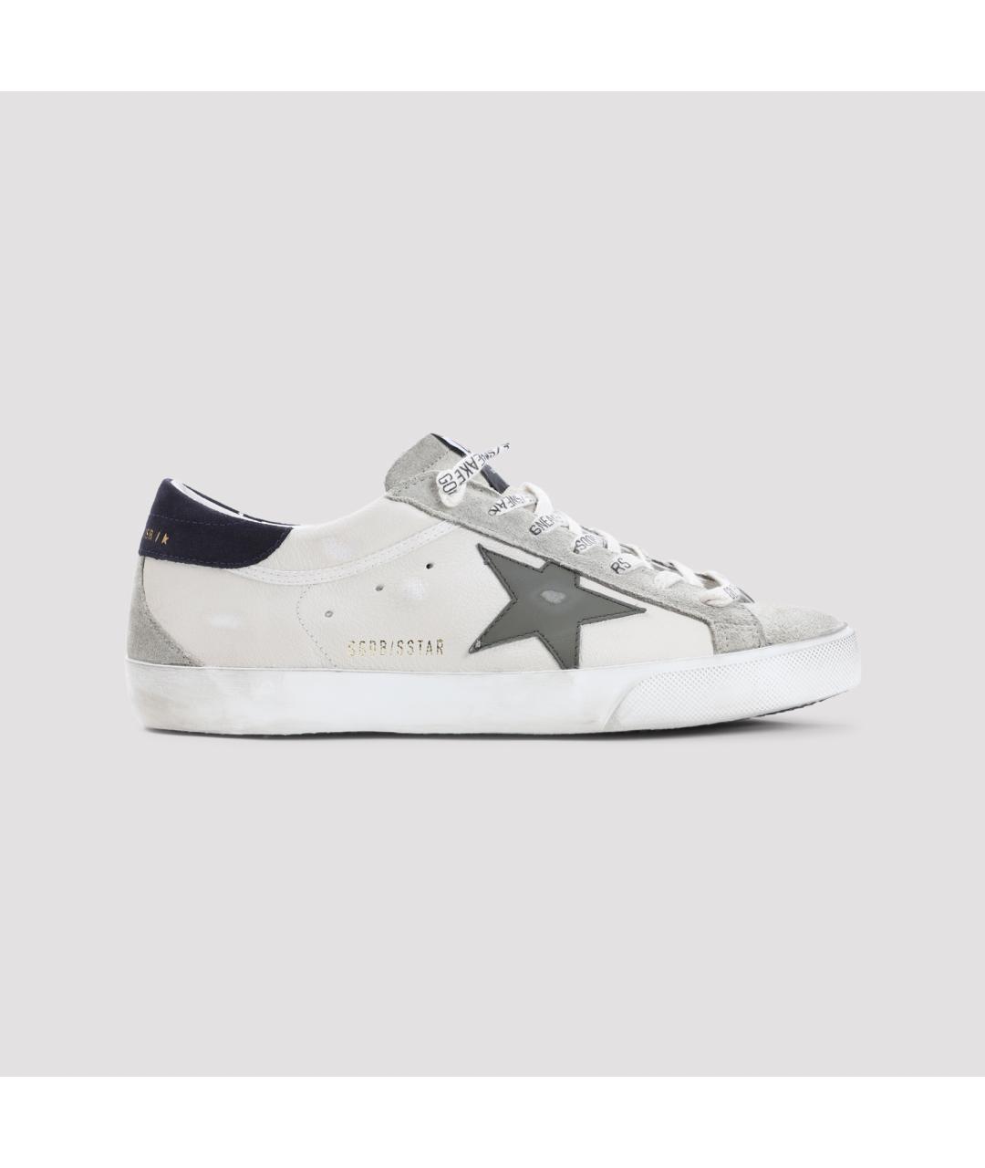 GOLDEN GOOSE Бежевые кожаные низкие кроссовки / кеды, фото 2
