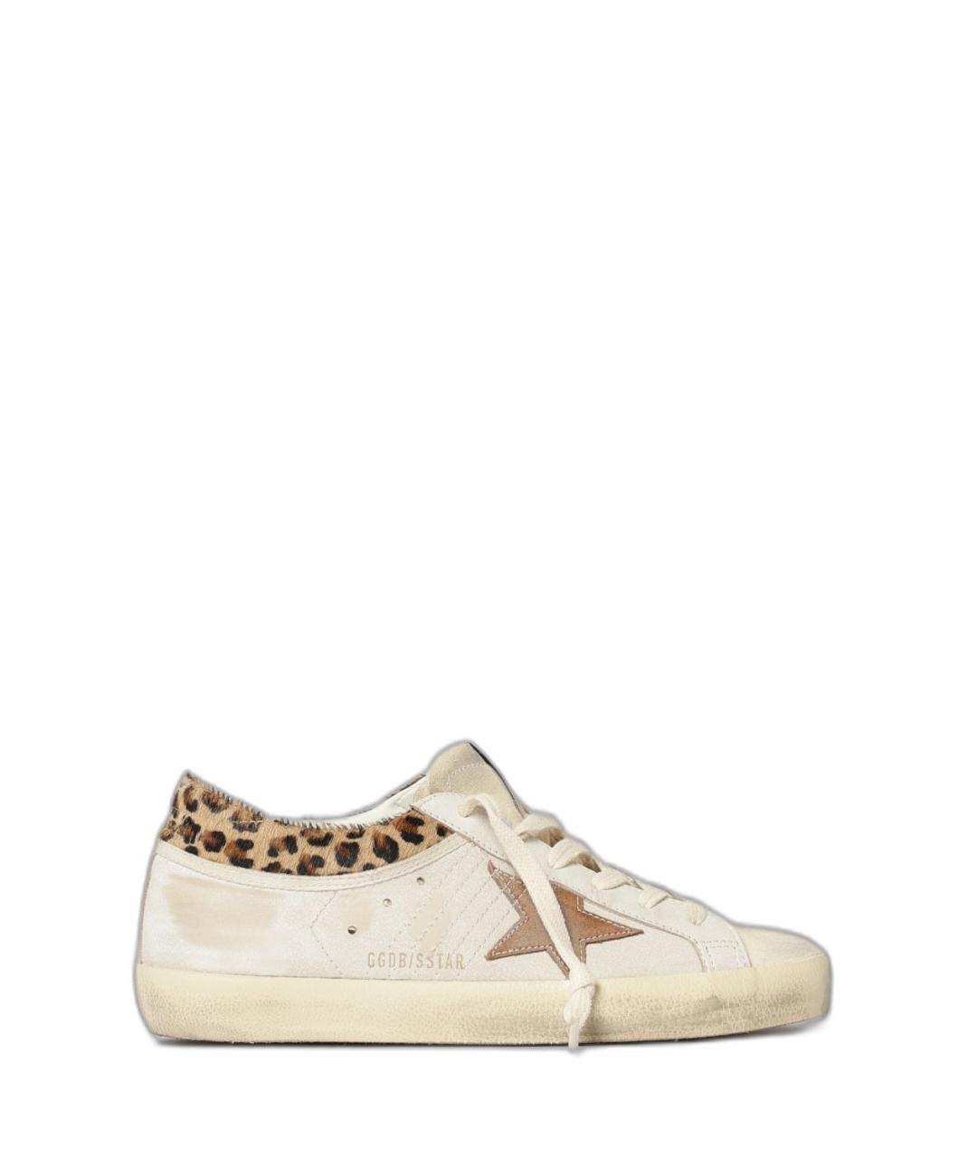 GOLDEN GOOSE Белые кожаные кеды, фото 1